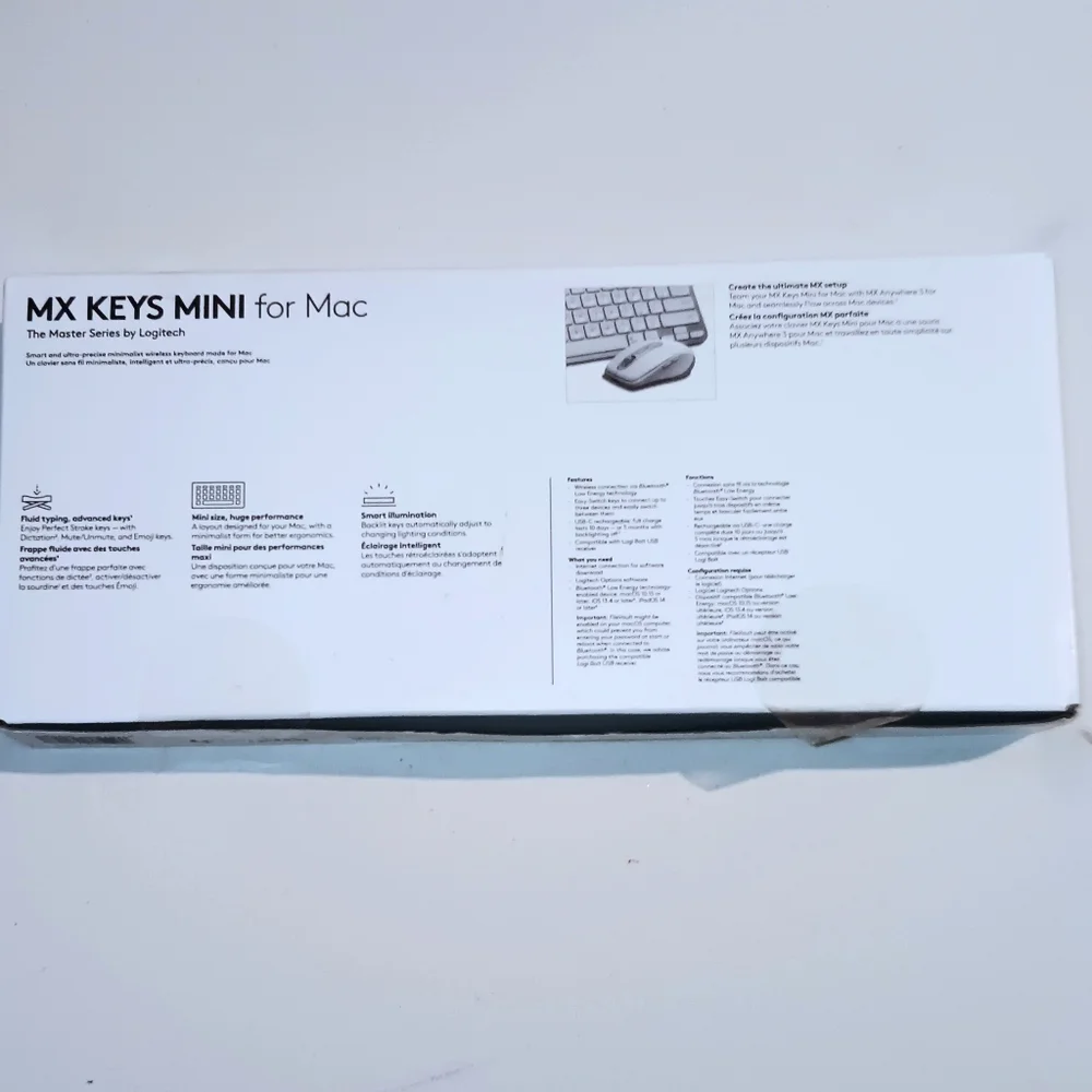 Logitech MX Keys Mini and MX Anywhere 3 for Mac - White